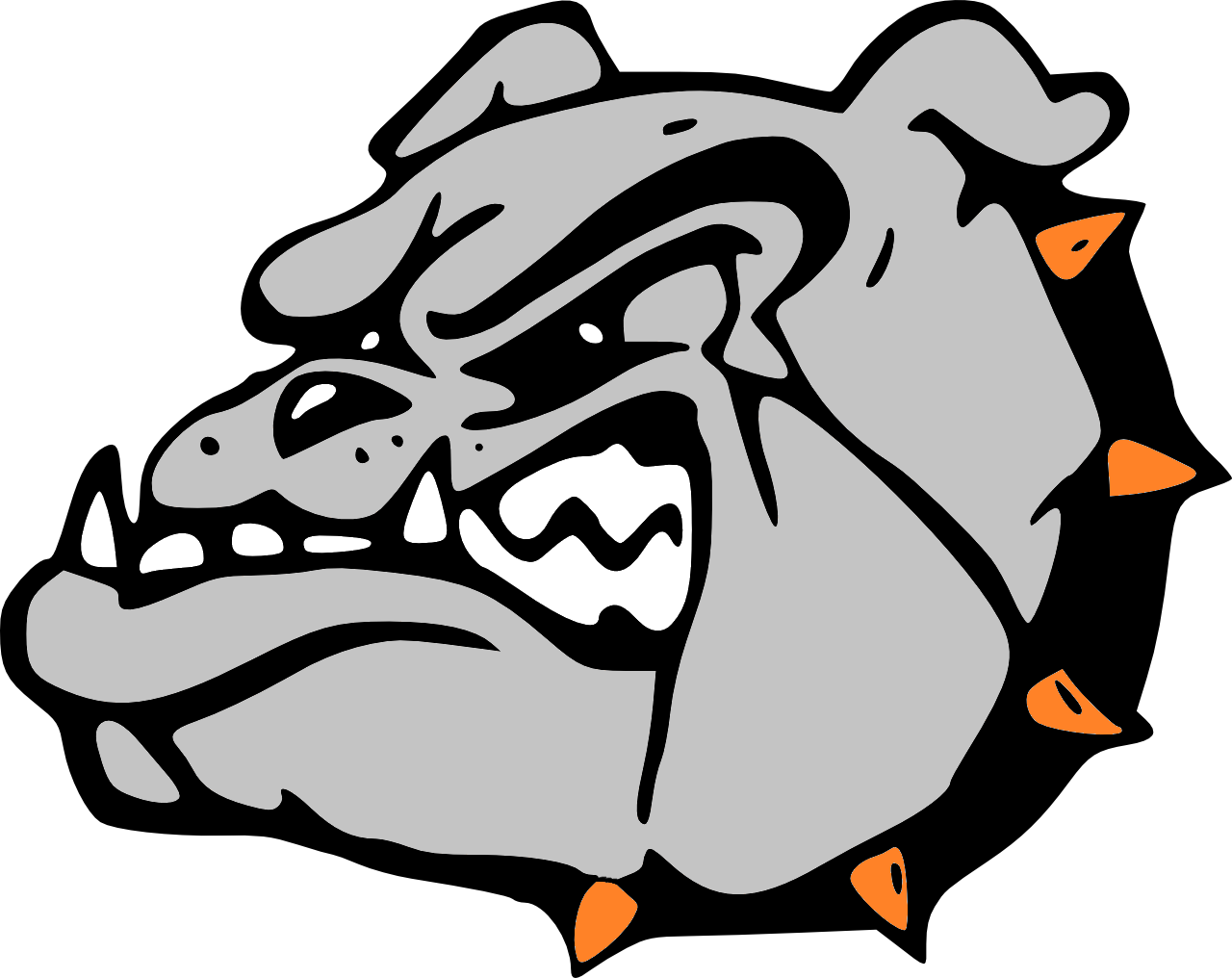 Jpg Black And White Download Bulldog Basketball Clipart (1280x1016), Png Download