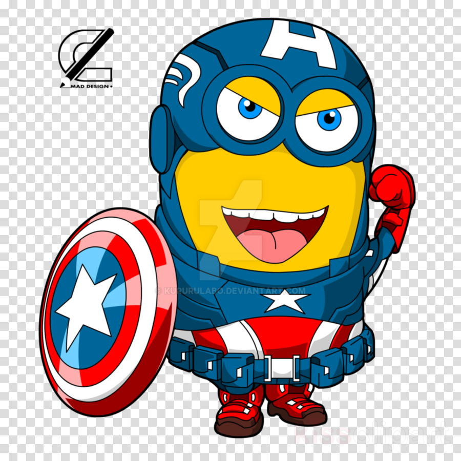 Minion Captain America Clipart Captain America Minions - Punto De Cruz El Escudo De La America (900x900), Png Download