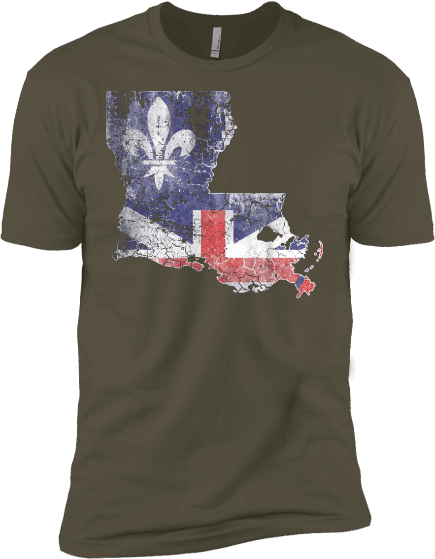 Vintage Baton Rouge Flag Louisiana Outline T-shirt - Saigon Motorcycle Club T Shirt (1155x1155), Png Download