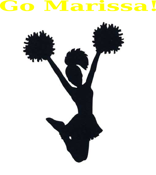 Cheerleading Silhouettes (534x599), Png Download