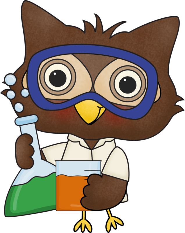 Cheerleader Clipart Owl - Science Owl Clipart (636x800), Png Download