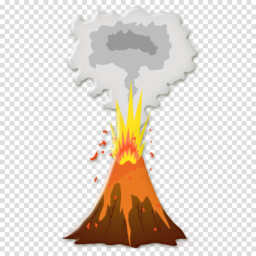 Volcano Clipart Volcano Clip Art - Volcanic Eruption Clip Art (900x900), Png Download