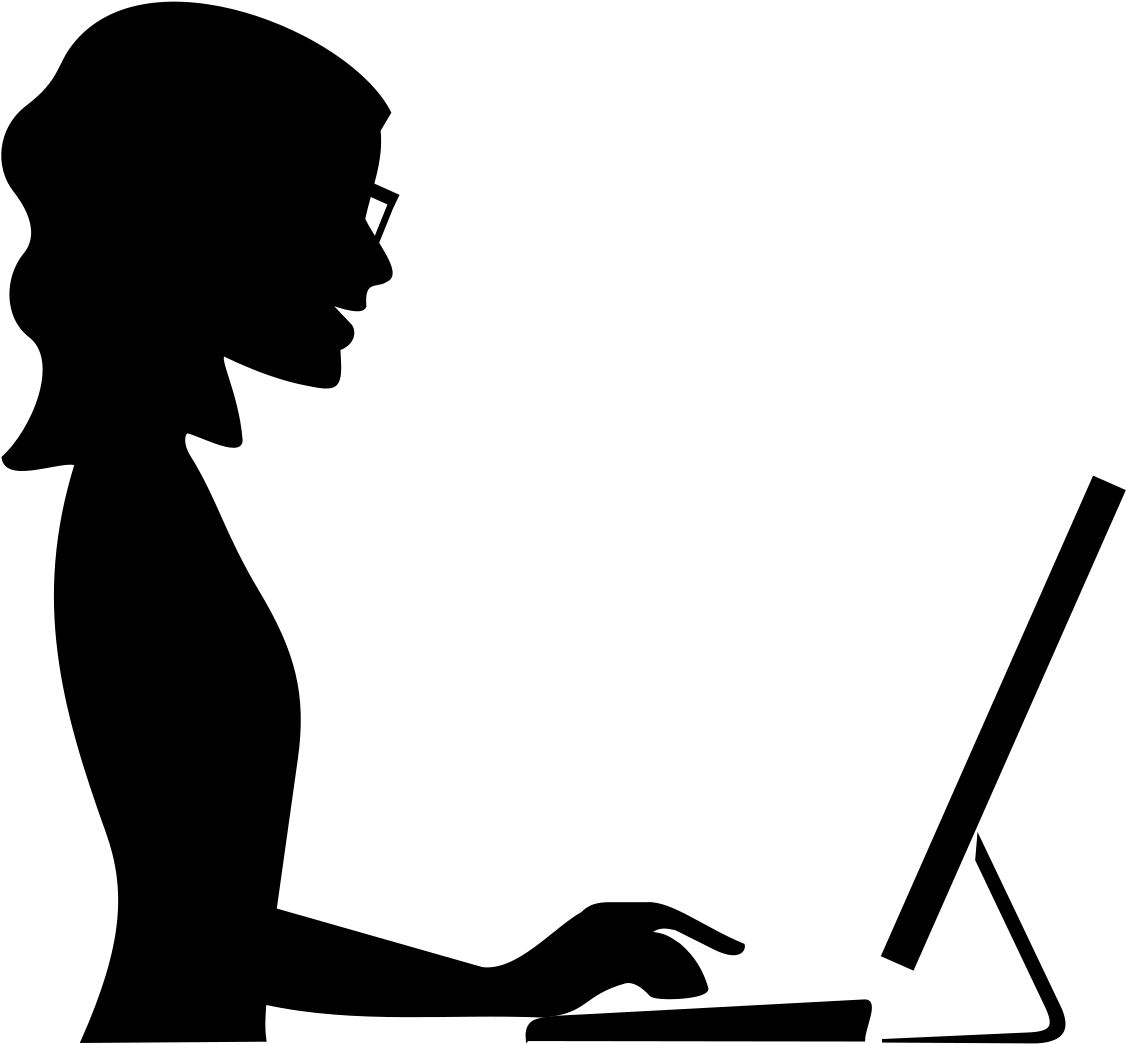 Smiling Silhouette At Big Image Png - Silhouette Woman With Glasses (1697x2400), Png Download