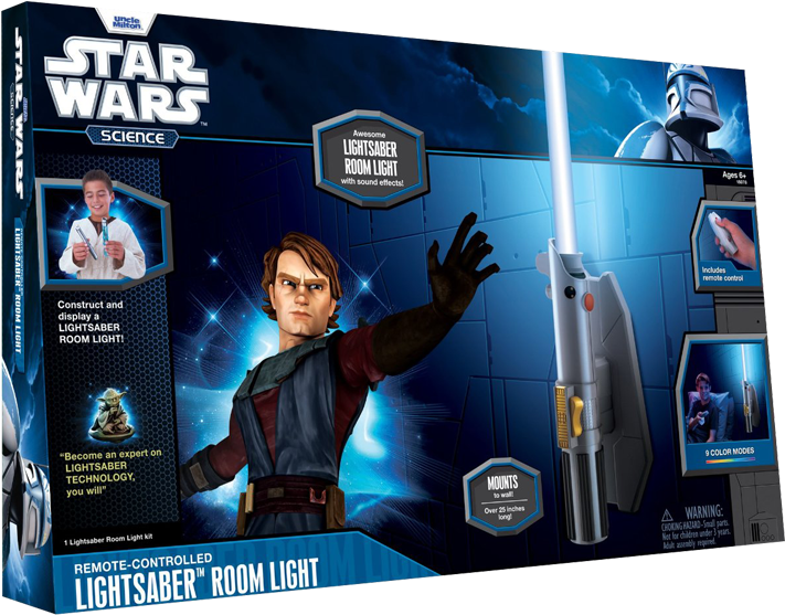 Star Wars Deluxe 8-color Lightsaber Room Light - Milton Star Wars Rc Lightsaber Room Light (750x750), Png Download