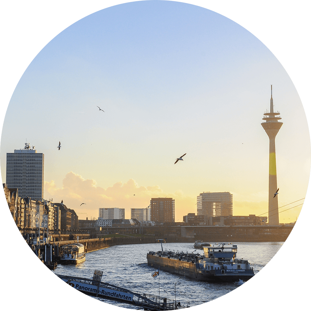 Dusseldorf - Rheinturm Düsseldorf (1000x1000), Png Download
