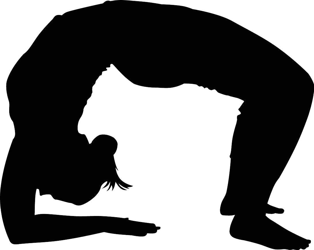 Yoga Silhouette (1092x868), Png Download