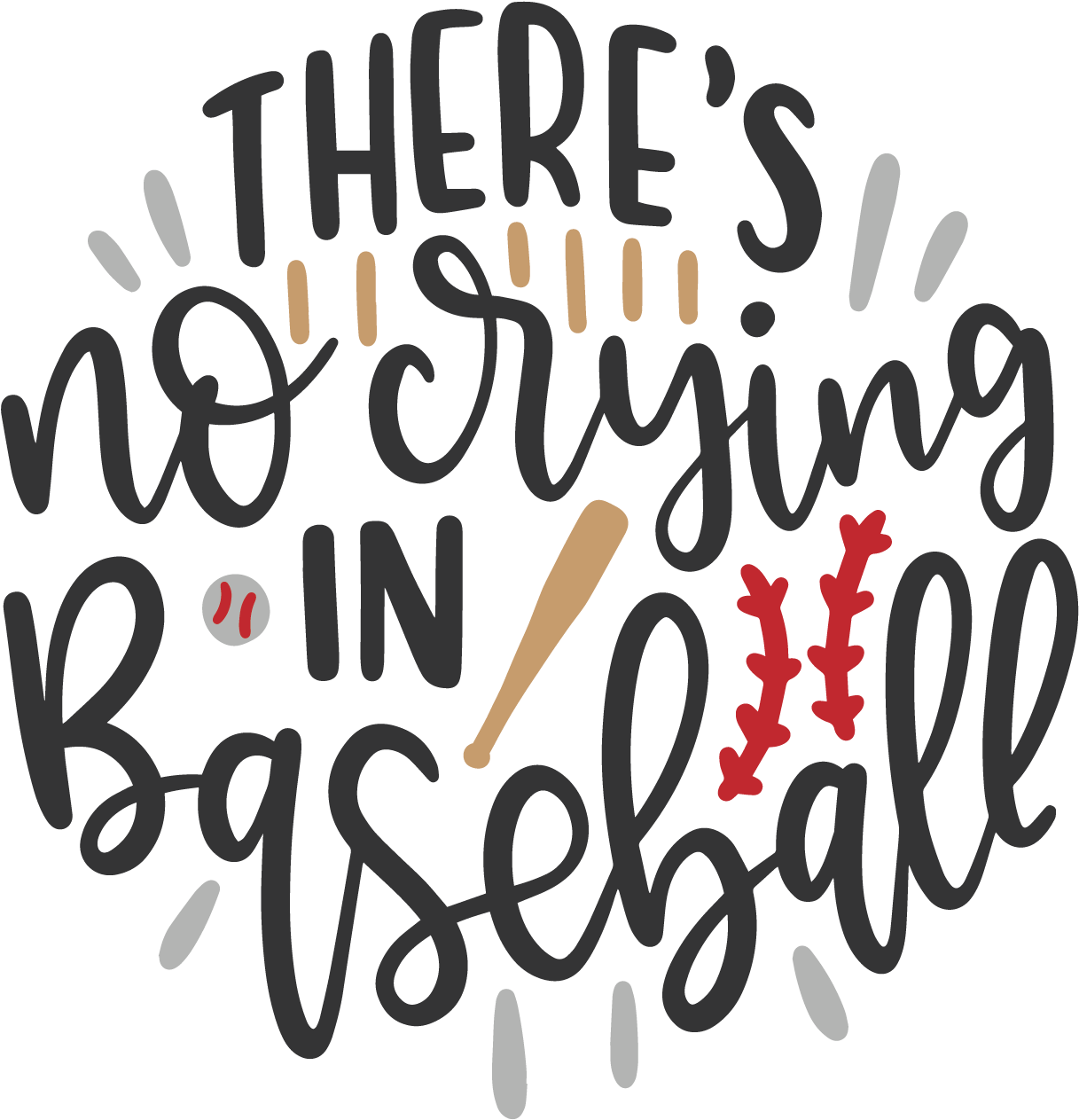 No Crying In Baseball, Silhouette Cutter, Silhouette - There's No Crying In Baseball Svg (1801x1800), Png Download