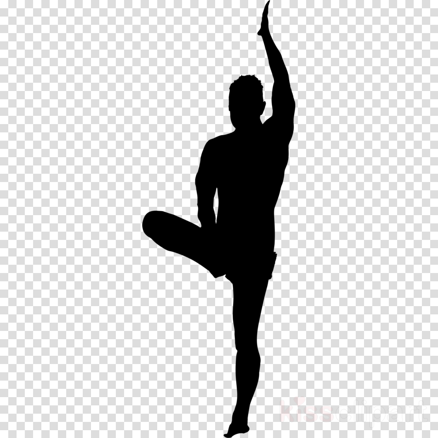 Yoga Poses Silhouette Male Clipart Yoga Clip Art (900x900), Png Download