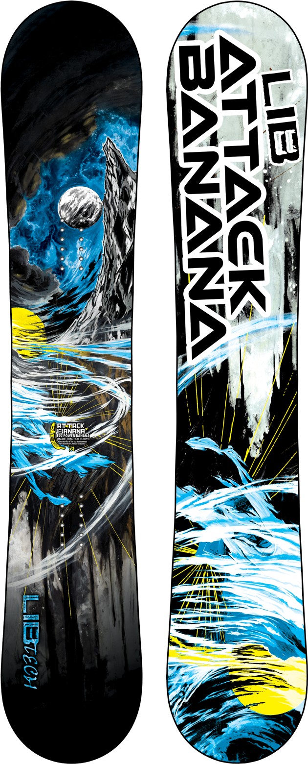 1314 Lib Tech Attack Banana - Lib Tech Attack Banana 2014 (1600x1600), Png Download