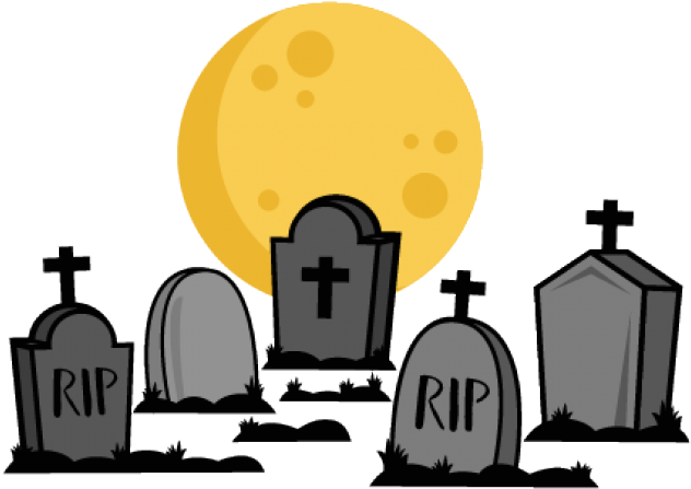 Cemetery Clipart Silhouette - Clipart Cemetery (640x480), Png Download