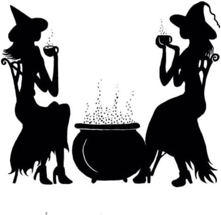 Halloween Silhouette Witch Brew Freetoedit - Witch Cauldron Silhouette Clipart (728x708), Png Download