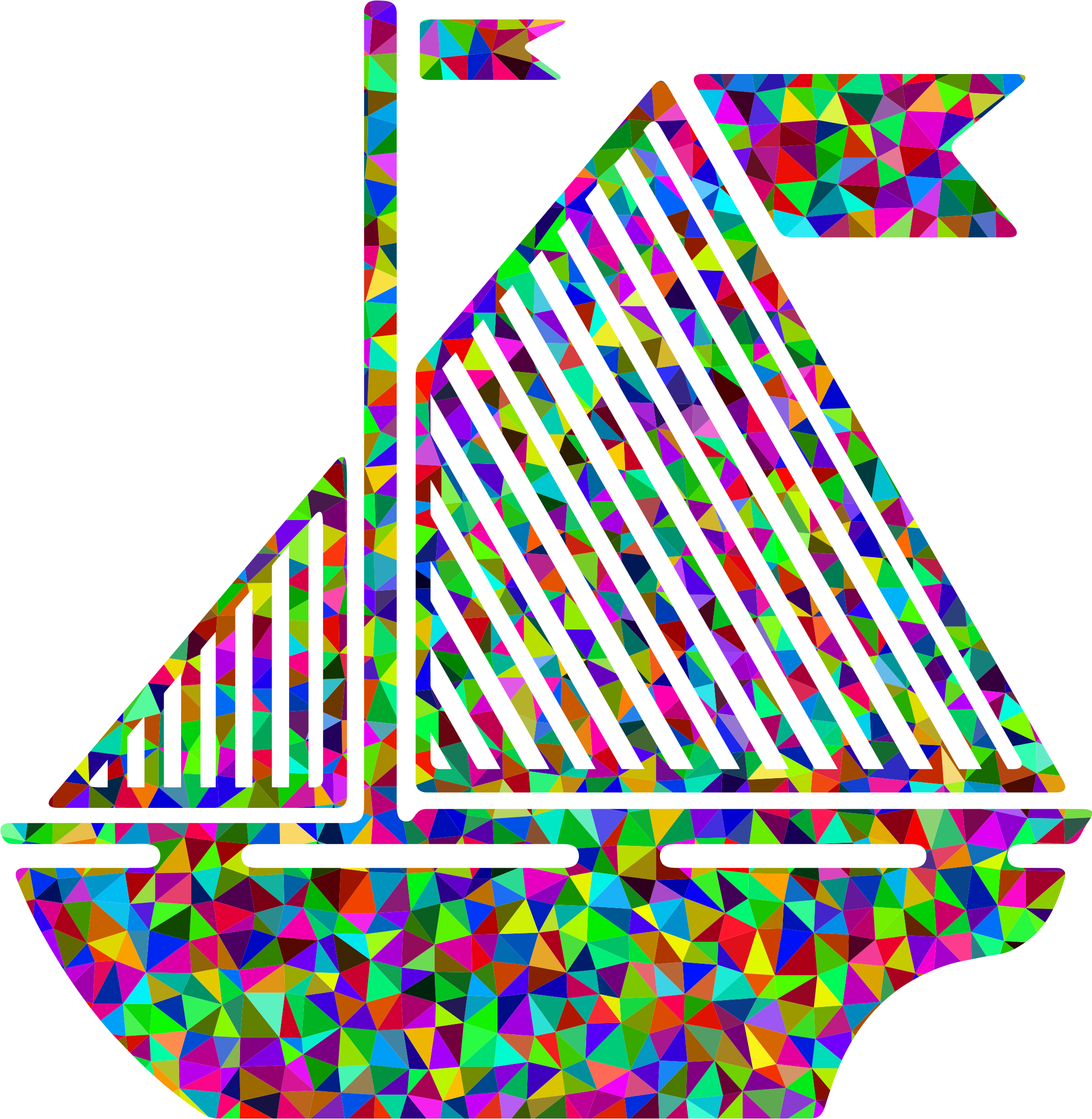 This Free Icons Png Design Of Low Poly Prismatic Sail (2243x2298), Png Download