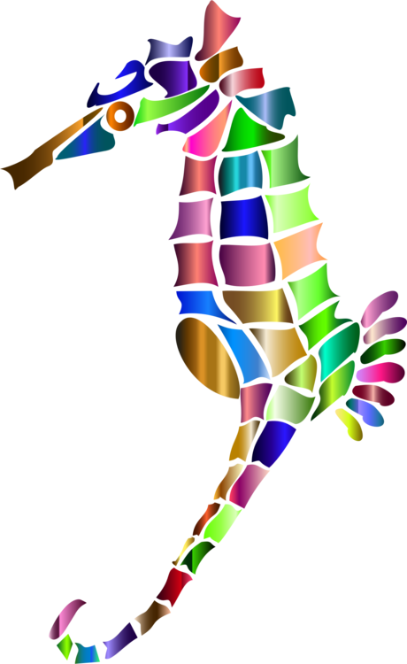 Computer Icons Line Art Silhouette Great Seahorse - Clip Art (460x750), Png Download