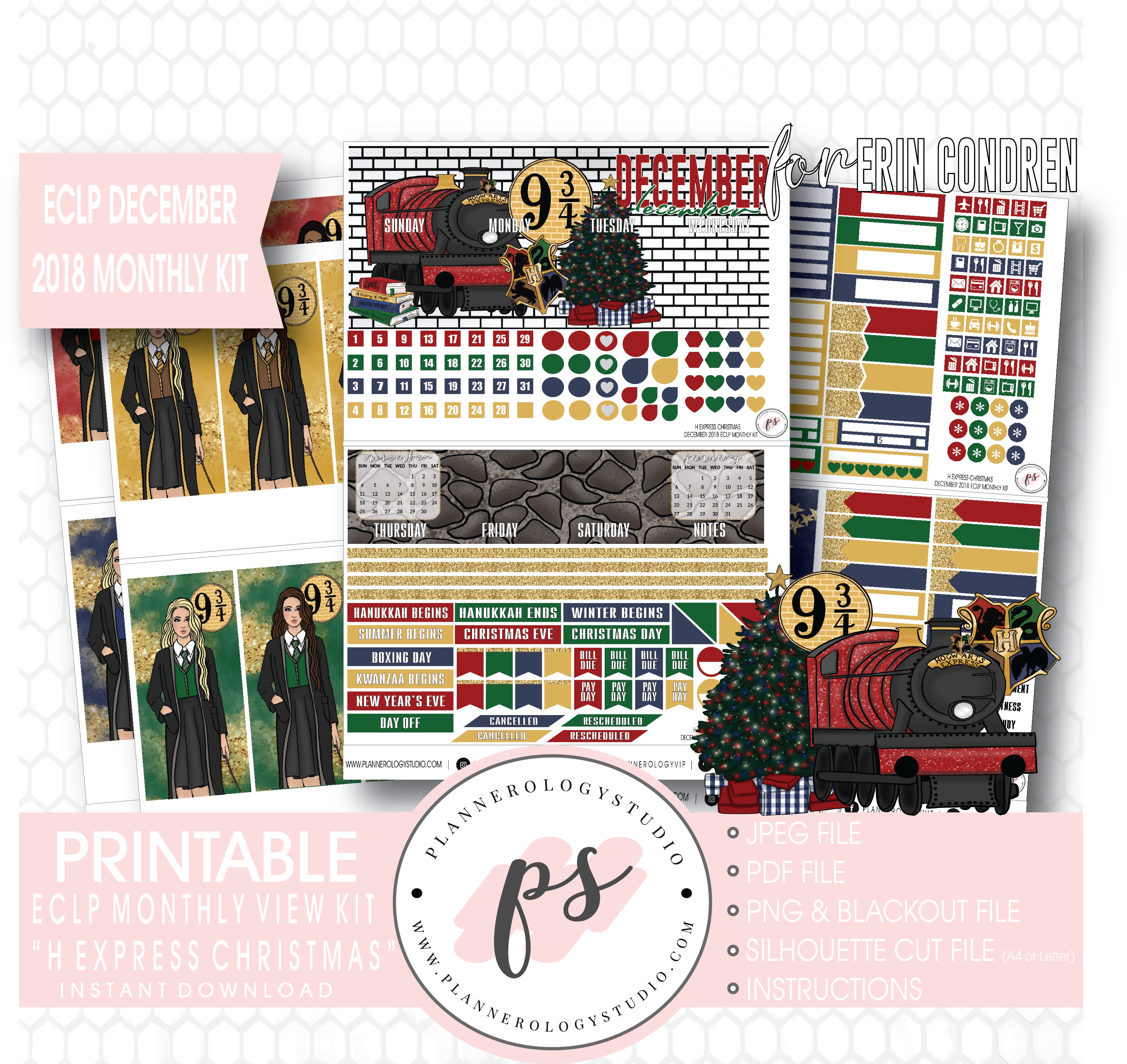 H Express Christmas Christmas December 2018 Monthly - Champagne (3211x3000), Png Download