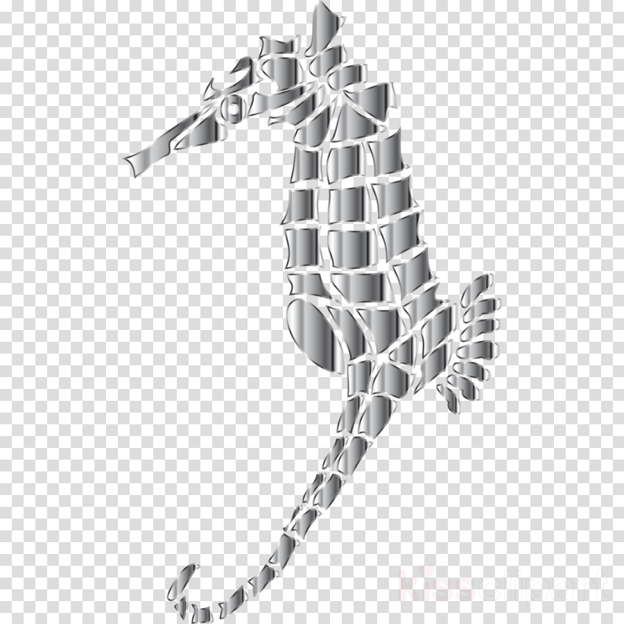 Chrome Stylized Seahorse Silhouette Frosted Glass Pulb - Icon (900x900), Png Download