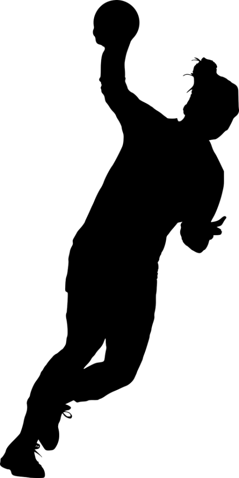 Free Png Sport Handball Silhouette Png Images Transparent - Siluete Handball (480x959), Png Download