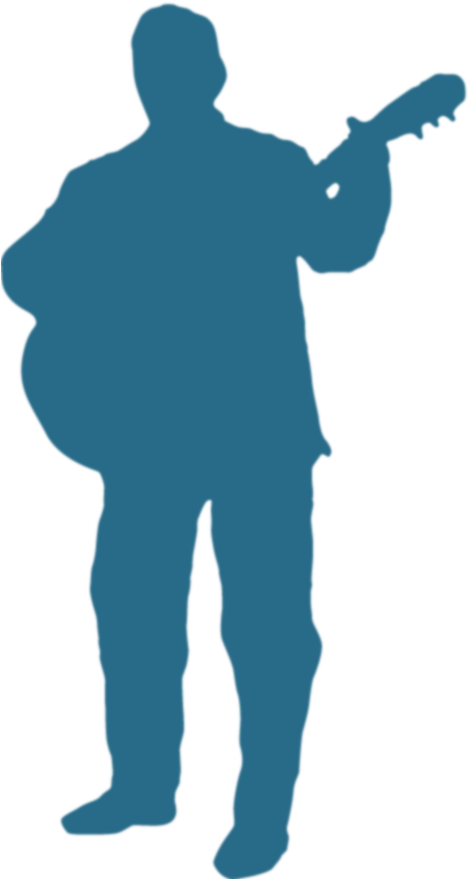 Like Rockband, But With A Real Guitar - Silhouette (480x883), Png Download