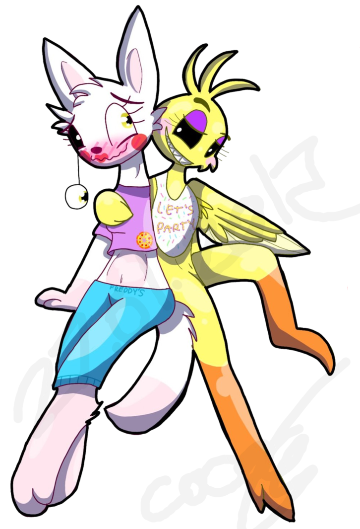 Png Black And White Library Chica Drawing Foxy - Drawing (744x1072), Png Download