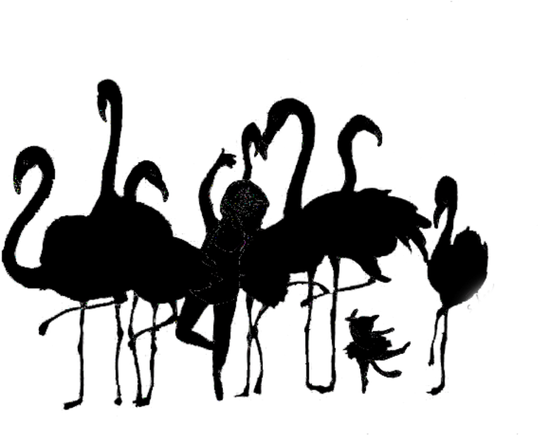 Silhouette Flamingos Ftestickers - Flamingo (1024x1024), Png Download