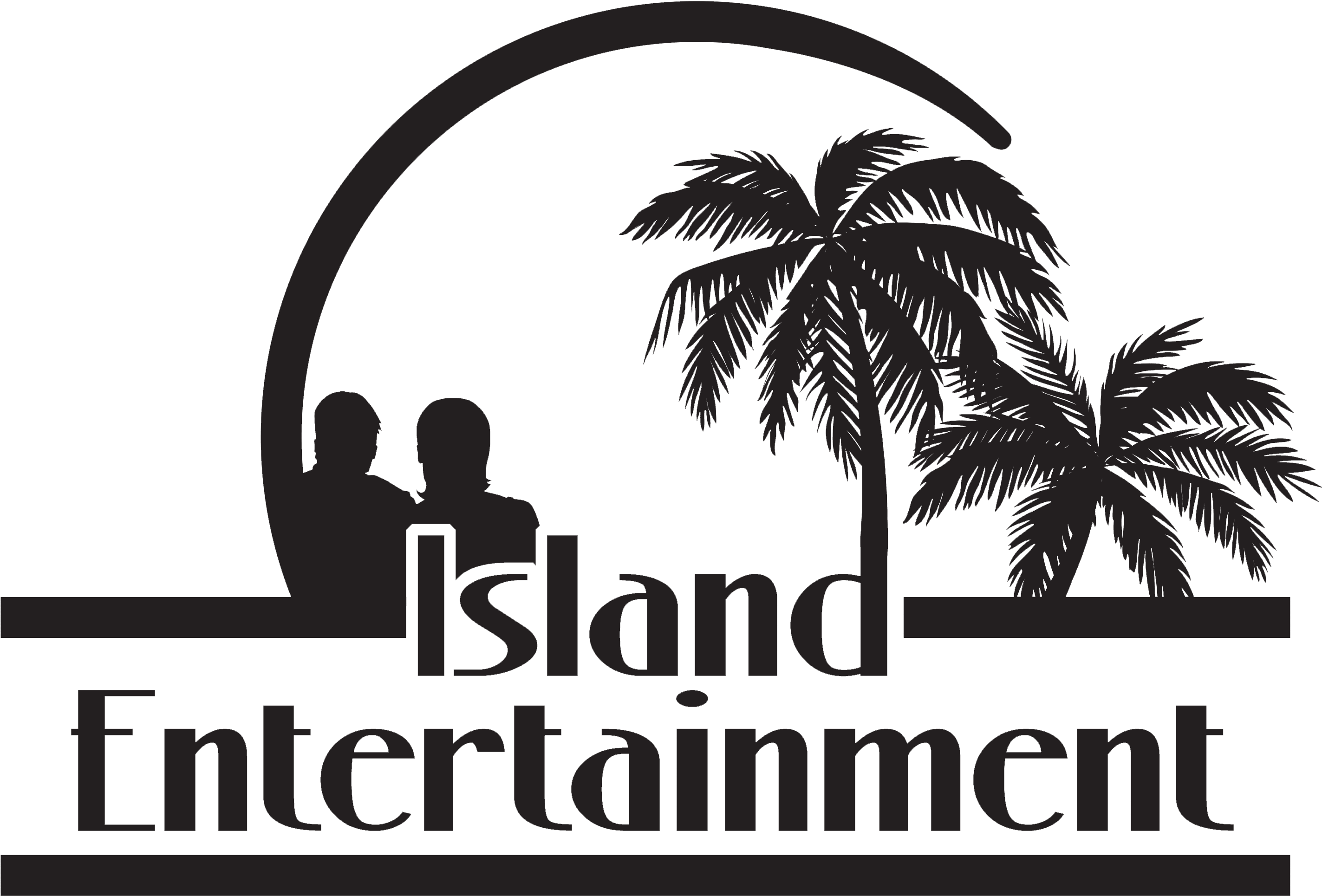 Island Entertainment Kc - Black Palm Trees Clipart (3000x3000), Png Download