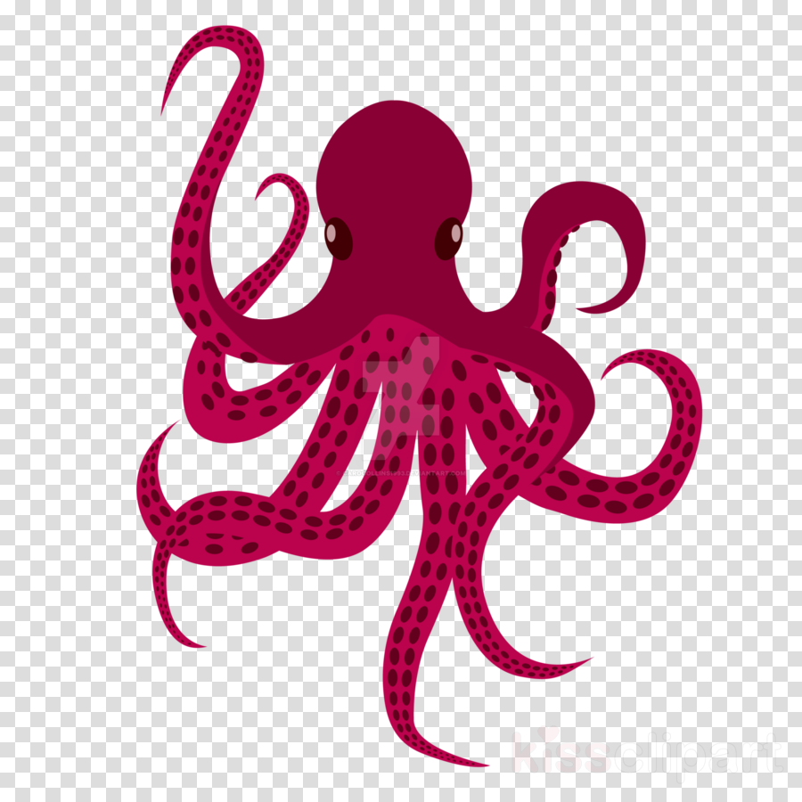 Octopus Silhouette Drawing Clipart Octopus Silhouette - Silhouette Octopus Transparent Background (900x900), Png Download