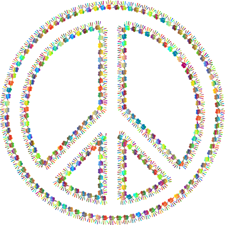 Next - Peace Sign Symbol Color (720x720), Png Download