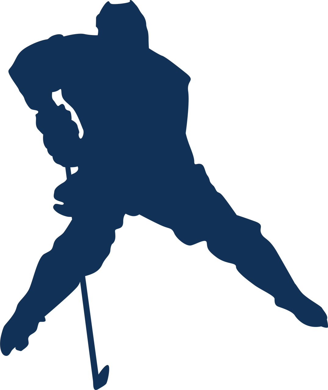 Image - Decoration Vinyl Stickers Ice Hockey Player Decoration (1075x1280), Png Download