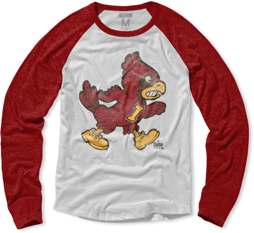 Get Ready For The Cool Football Weather At Jack Trice - Louisville Cardinals Football Raglan (900x900), Png Download