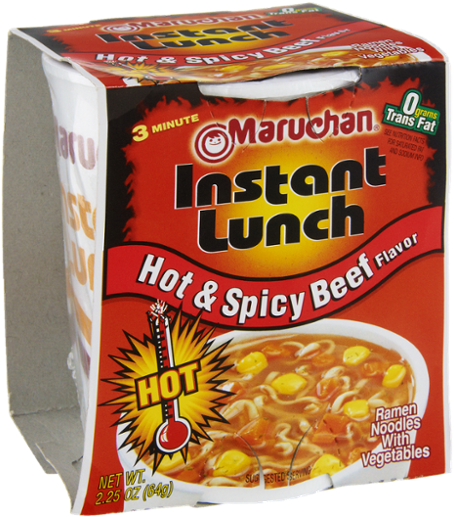 Hot And Spicy Beef Ramen Noodles (600x600), Png Download