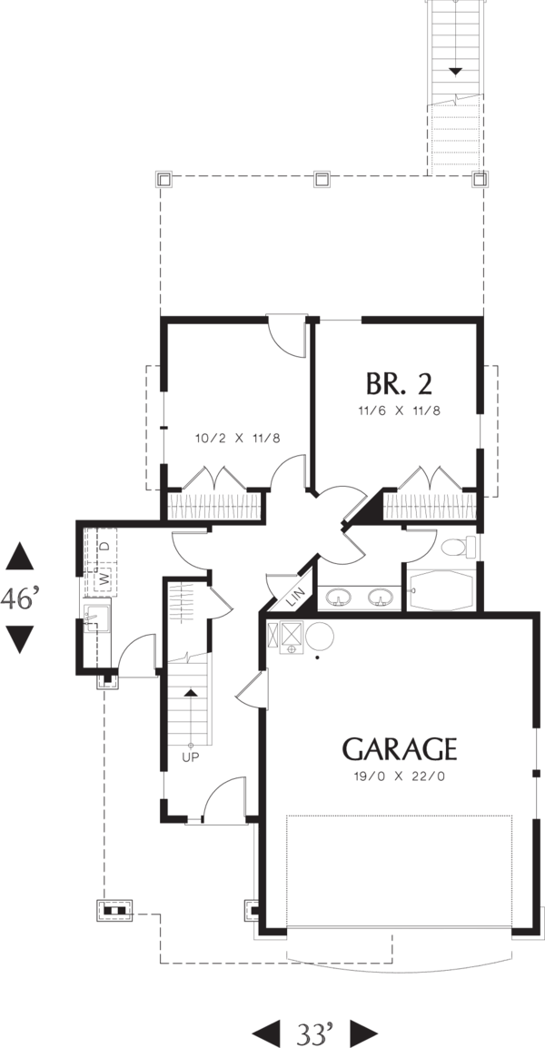 Craftsman Floor Plan - Floor Plan (600x1154), Png Download