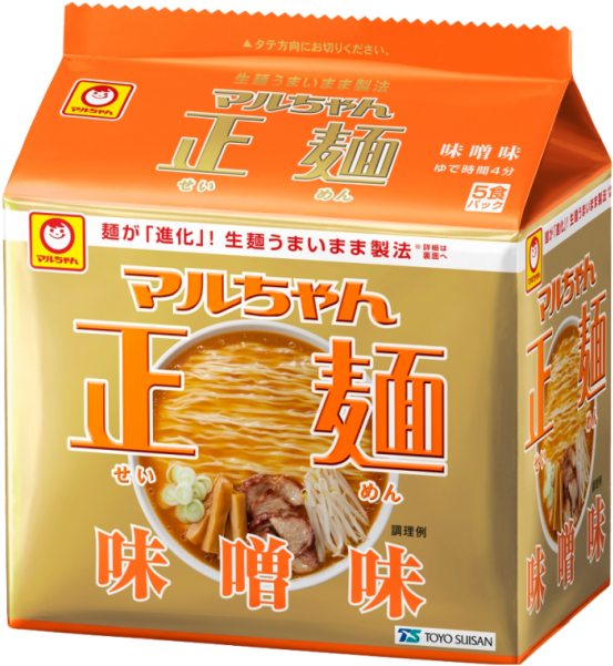 Japanese Foods, Japanese Noodles, Pack Ramen, Ramen - Maruchan Seimen Miso Aji 5p (600x600), Png Download