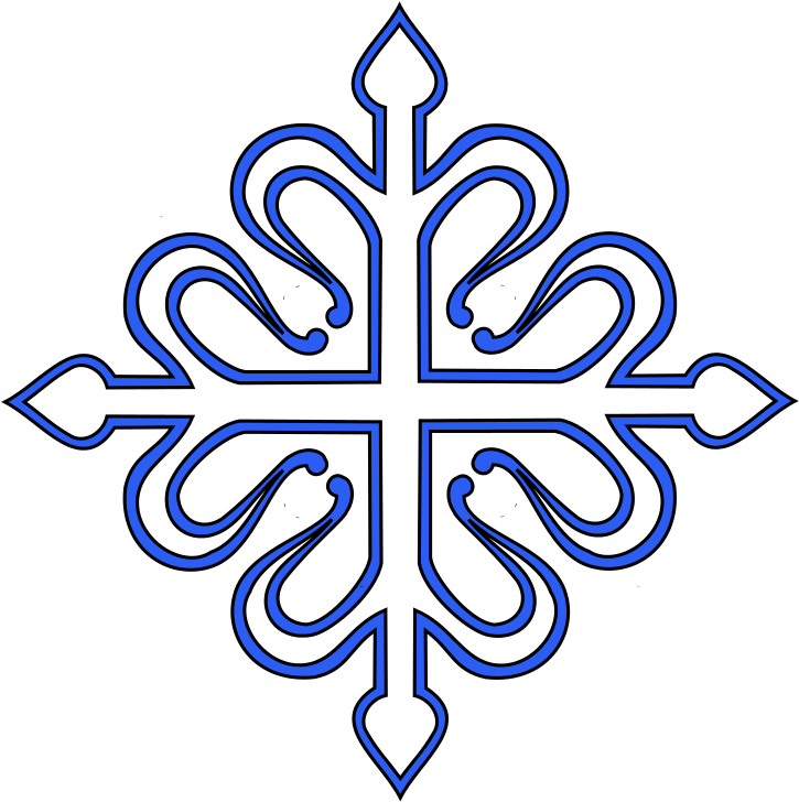 Meuble Héraldique Croix Calatrava Vidée - Snowflake (768x768), Png Download