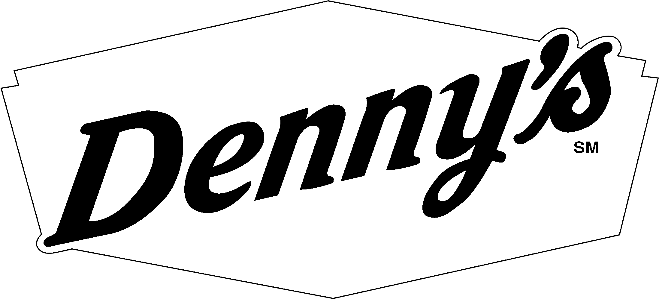Denny's Logo Black And White - Dennys (2400x2400), Png Download