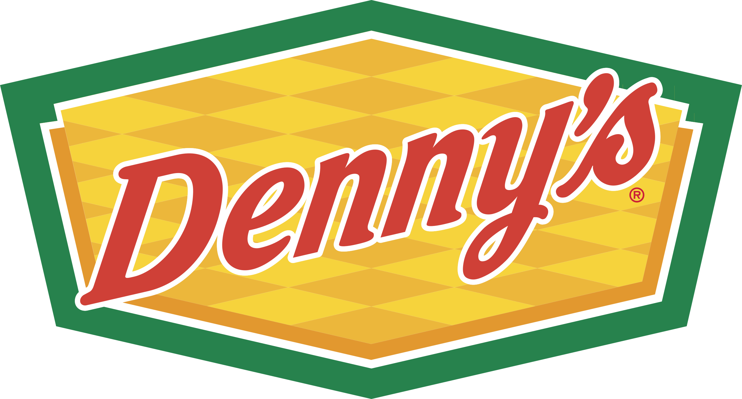 Dennys Restaurants 1 Logo Png Transparent - Dennys Logo (2400x1291), Png Download