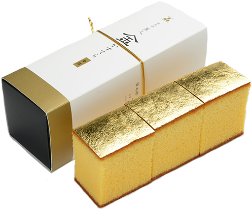 Gold Foil Castella Cake - 金箔 カステラ (800x450), Png Download