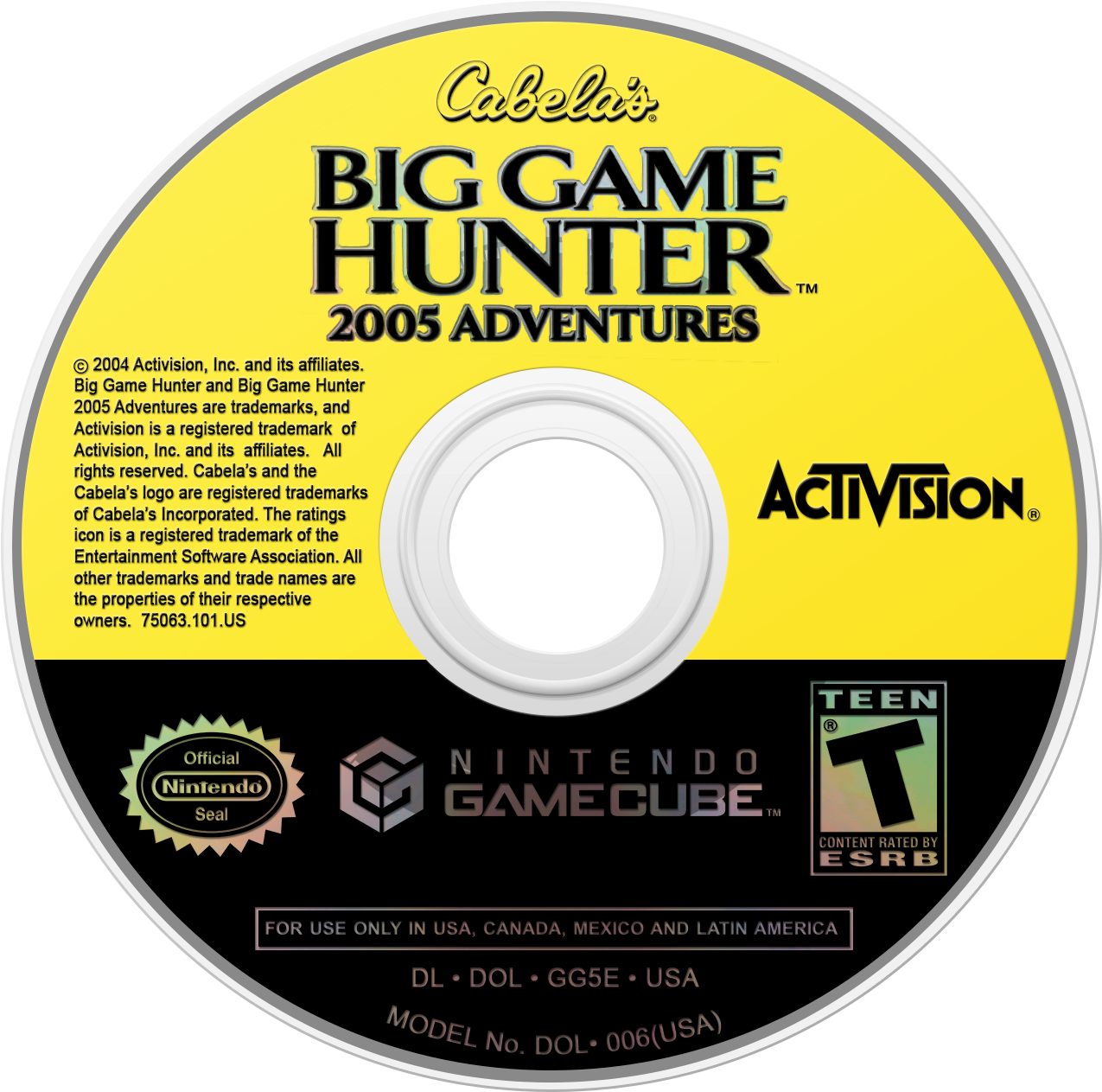 Cabela's Big Game Hunter 2005 Adventures - Donkey Kong Jungle Beat Disc (1280x1280), Png Download