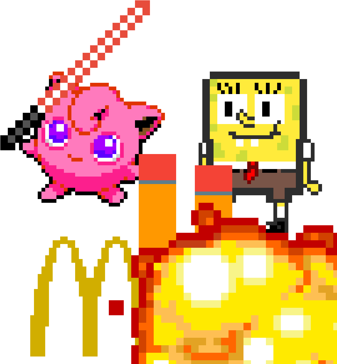 Spongebob - Jigglypuff Perler Necklace (1200x1200), Png Download