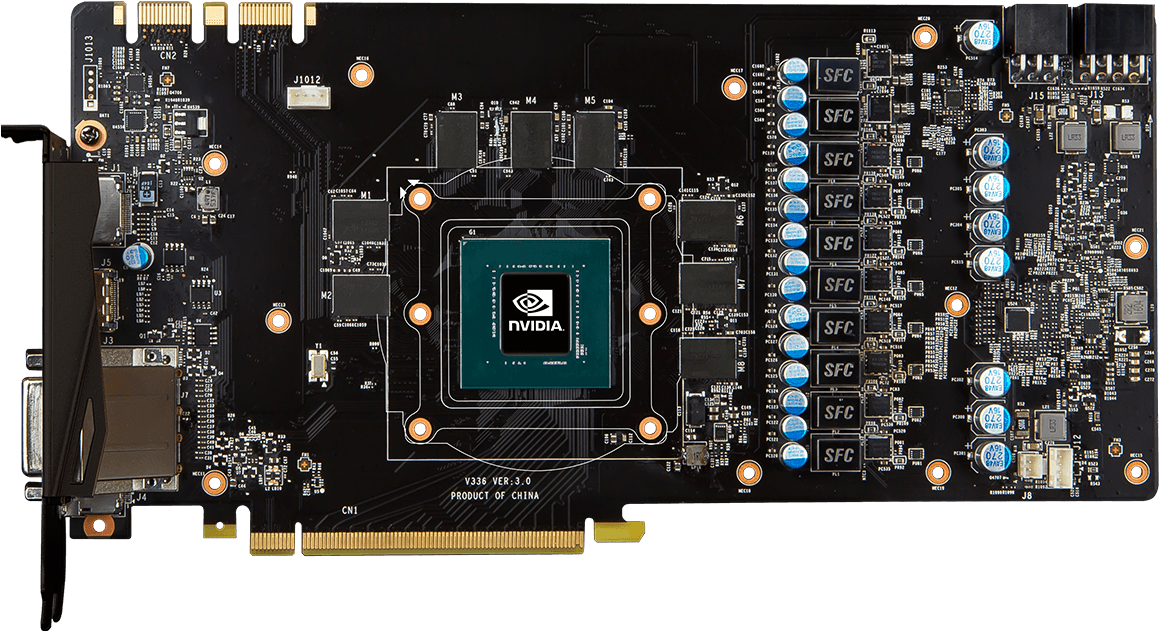Enhanced Pwm Design - 1080 Ti Gaming X Pcb (1170x632), Png Download