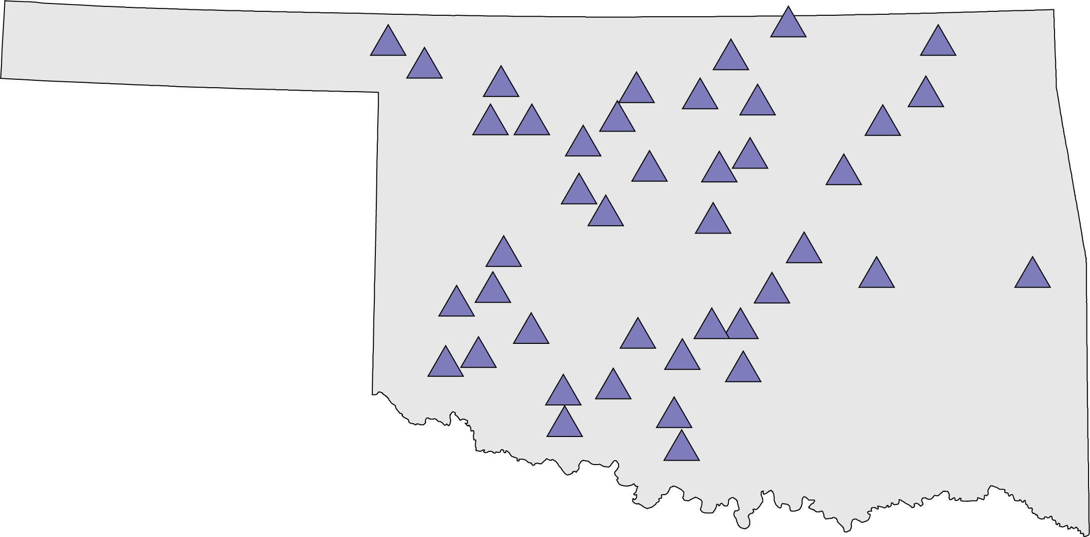 Find Us On Facebook - Oklahoma (2213x1090), Png Download