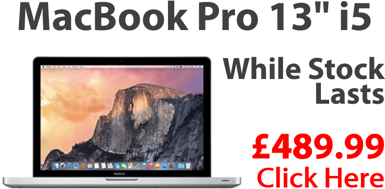 Macbook Pro 13" I5 £489 - Apple Macbook Air 13.3 Z0rj000f6 Core I5 Laptop (816x440), Png Download
