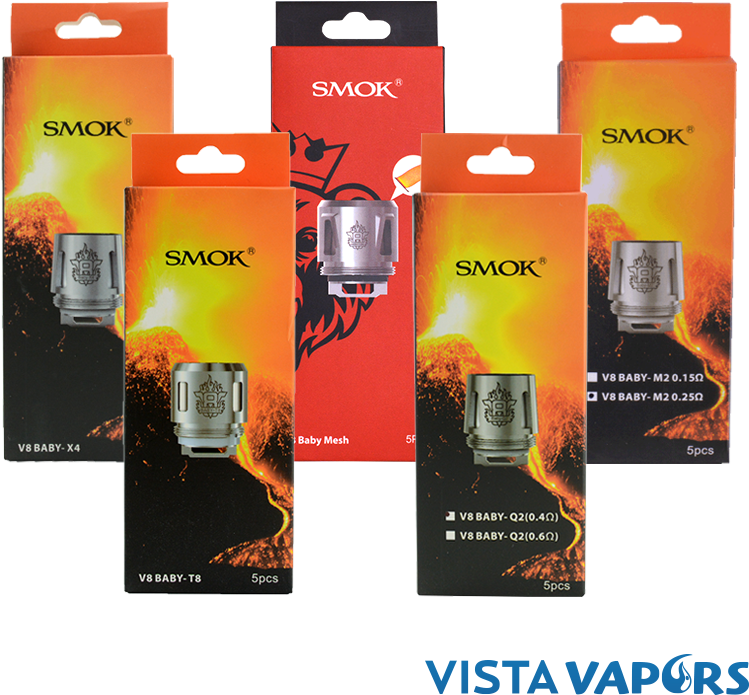 Loading Zoom - 5pcs Smok Tfv8 Baby Coil Head Cloud Beast Replacement (800x800), Png Download