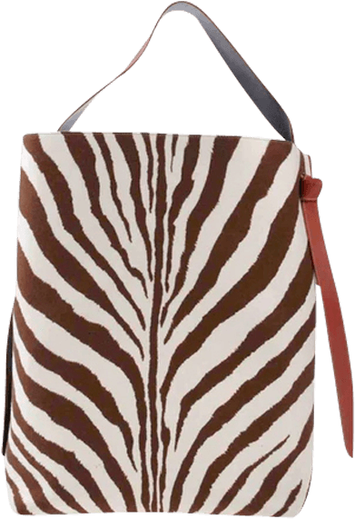 Céline Zebra Bag - Céline Twisted Brown Pony-style Calfskin Handbag (600x600), Png Download