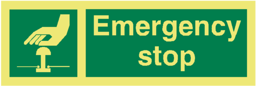 Emergency Stop Imo Sign - Safety Signages Assembly Point (600x600), Png Download