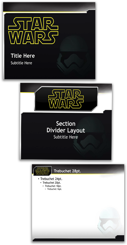 We Also Created This Star Wars Themed Template Back - Star Wars (455x832), Png Download