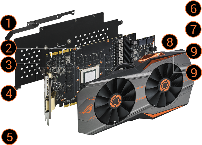 Reinforcement Frame - Asus Gtx 980 Ti Matrix Platinum (800x590), Png Download