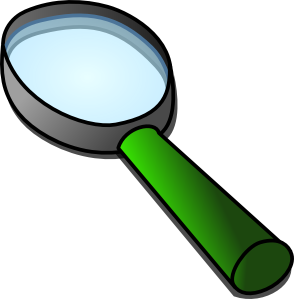 Magnifier Glass Clip Art Free Vector / 4vector - Magnifying Glass Clip Art (588x598), Png Download