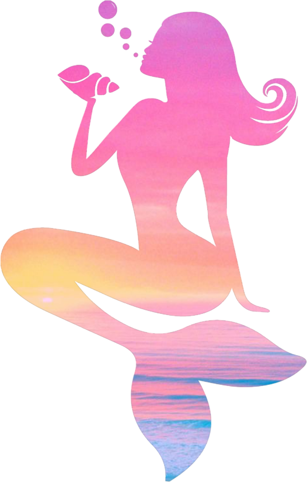 Mermaid Clipart Siren - Mermaid On Sea Shell (1024x1024), Png Download