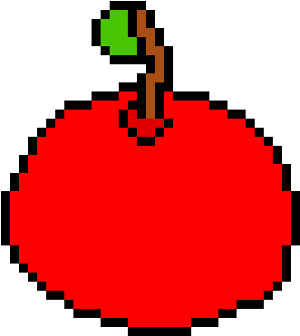 Apple With A Neat Black Outline And A Very Very Very - Pvz Pixel Art (630x640), Png Download