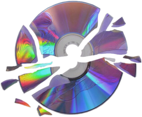 Cd Compactdisc Shattered Broken Music Radio Music Grung - Aesthetic Tumblr Transparent (500x505), Png Download