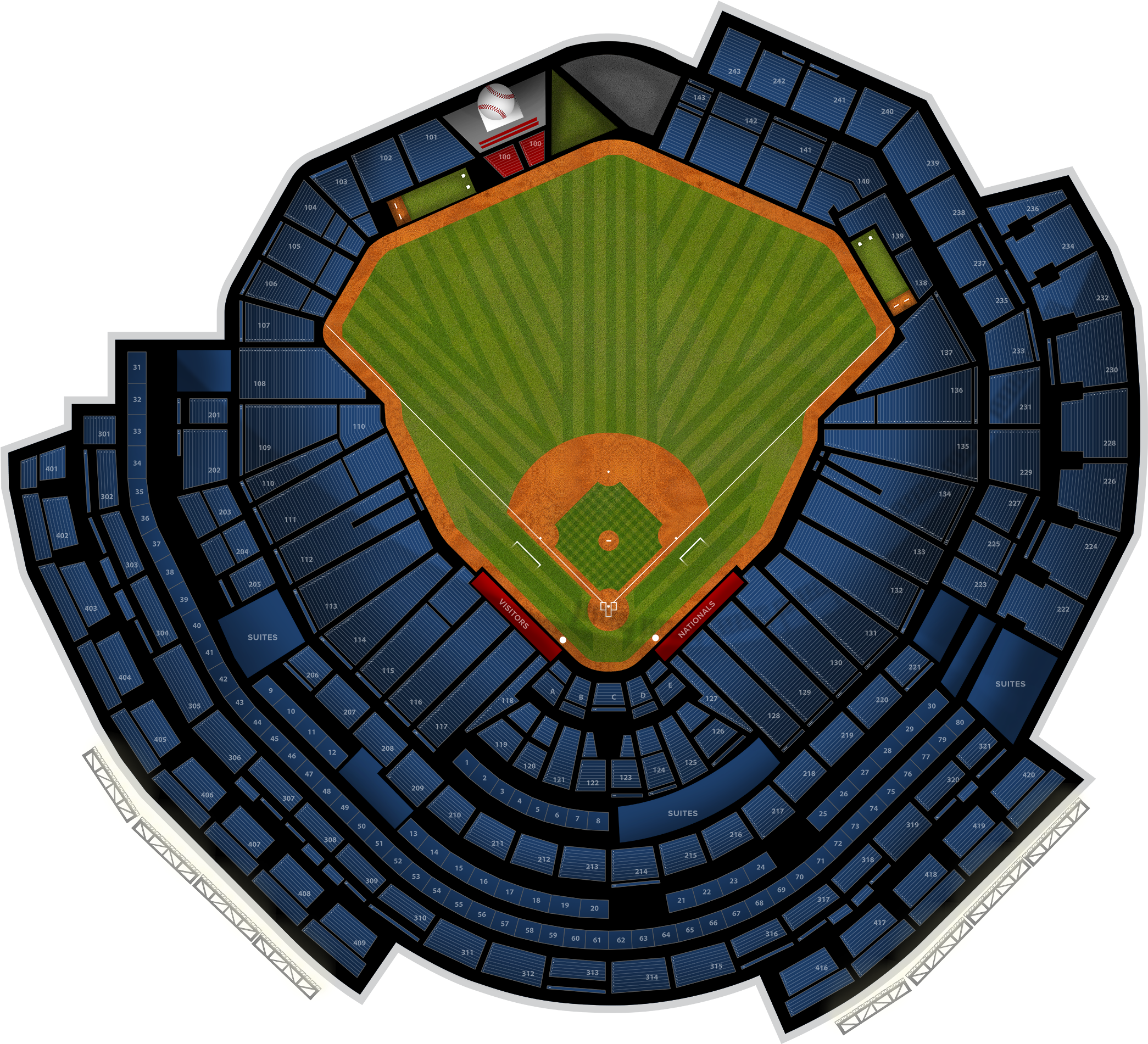 $45$65$342 - Nationals Park (2560x1936), Png Download